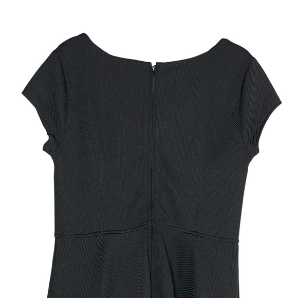 ModCloth Black Fit & Flare Lace Hem Midi Dress | Size Large - Picture 8 of 16